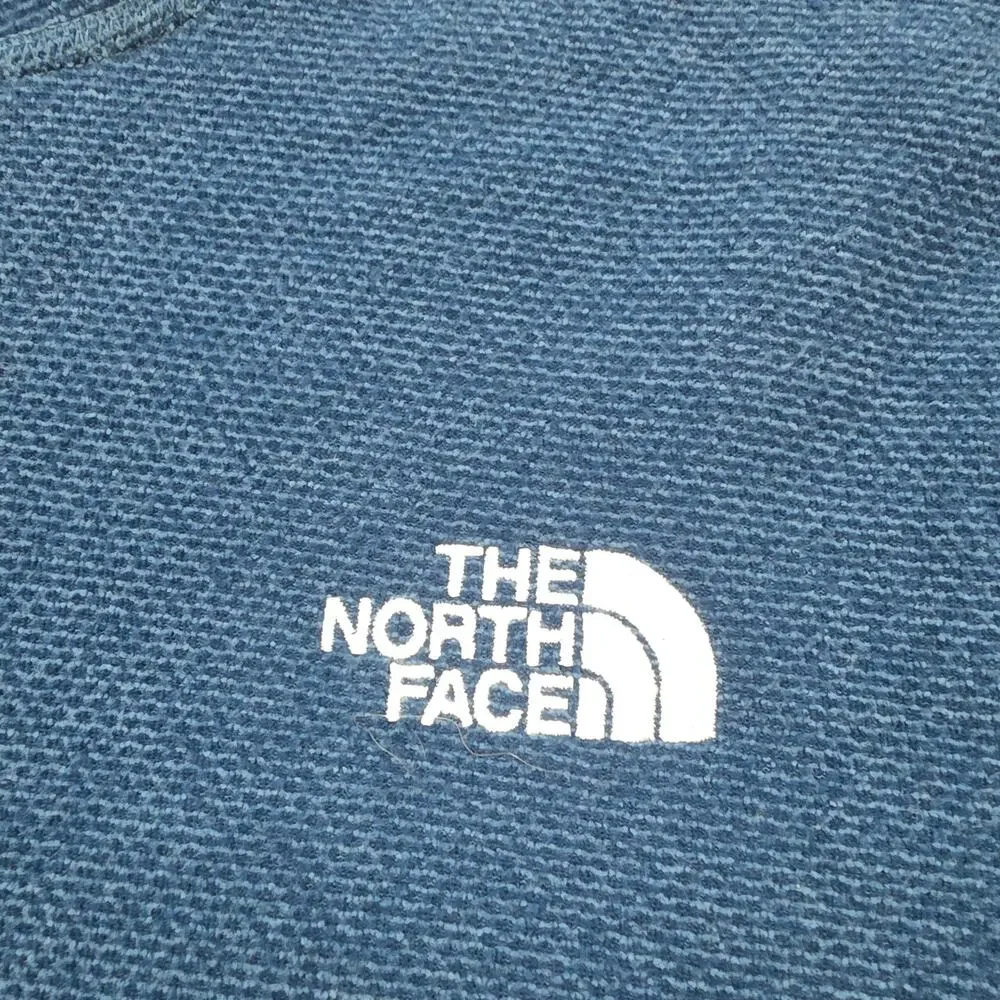 The North Face F21 Textured 1/4 Zip Fleece Pullover Mens Medium Blue Jacket